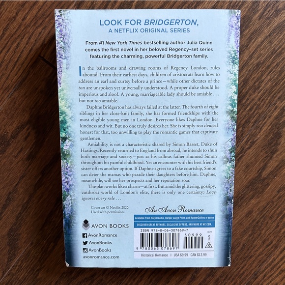 4 books for $16 - BRIDGERTON - THE DUKE & I by Julia Quinn - Picture 4 of 4